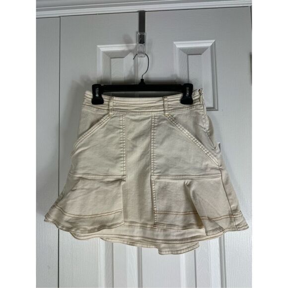 Pilcro Anthropologie Womens Cream Skirt Size 2 - Picture 1 of 4